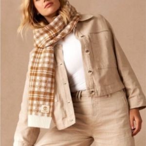 Timberland Scarf Buffalo Plaid Copper One Size Retail $60 NWT Knit